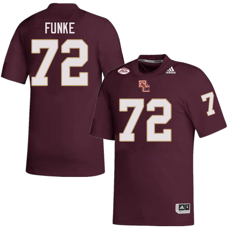 Boston College Eagles #72 Jack Funke College Football Jerseys Stitched-Maroon